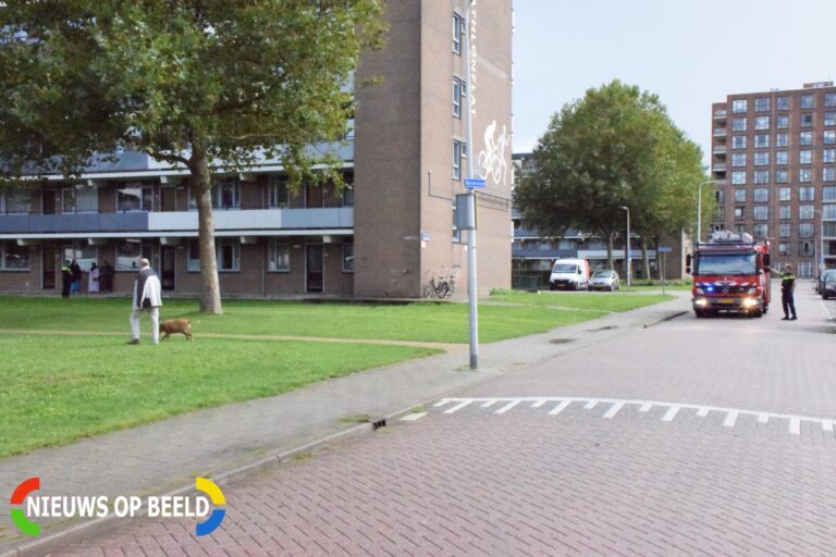 Hulpdiensten uitgerukt voor gaslucht Marathonlaan Gouda
