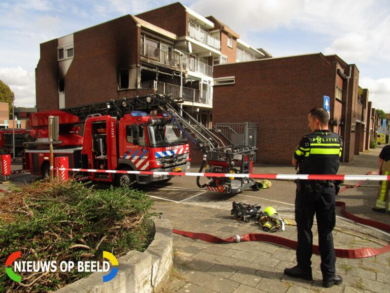 Brand in twee appartementen op 3e verdieping Drieschstraat Heerlen