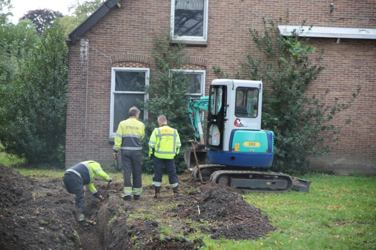 Fors gaslek in Waddinxveense wijk Zuidplas