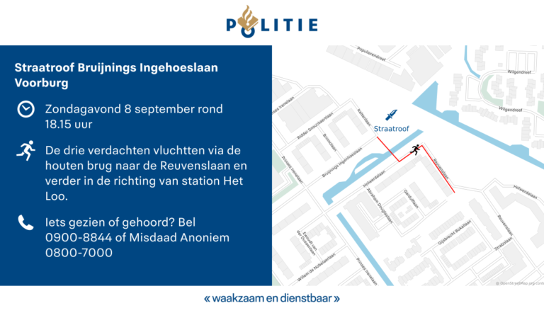 Drie tieners gezocht na straatroof met vuur- en steekwapen in Voorburg