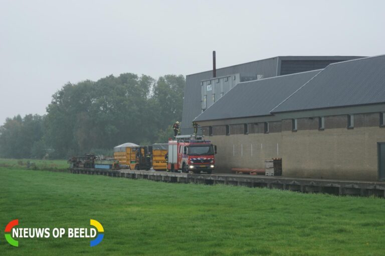 Bouwcontainer vliegt in brand achter bedrijfspand Henegouwerweg – N207 Waddinxveen