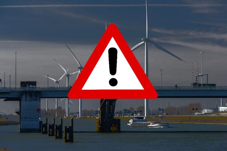 Harmsenbrug (N57) bij Brielle gestremd na ongeval