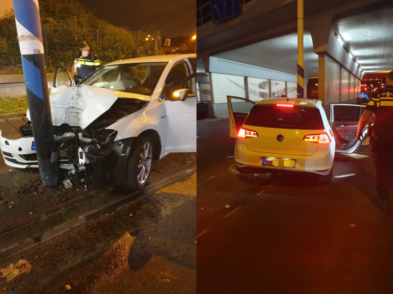Automobilist crasht auto in Schiedam na gebruik lachgas