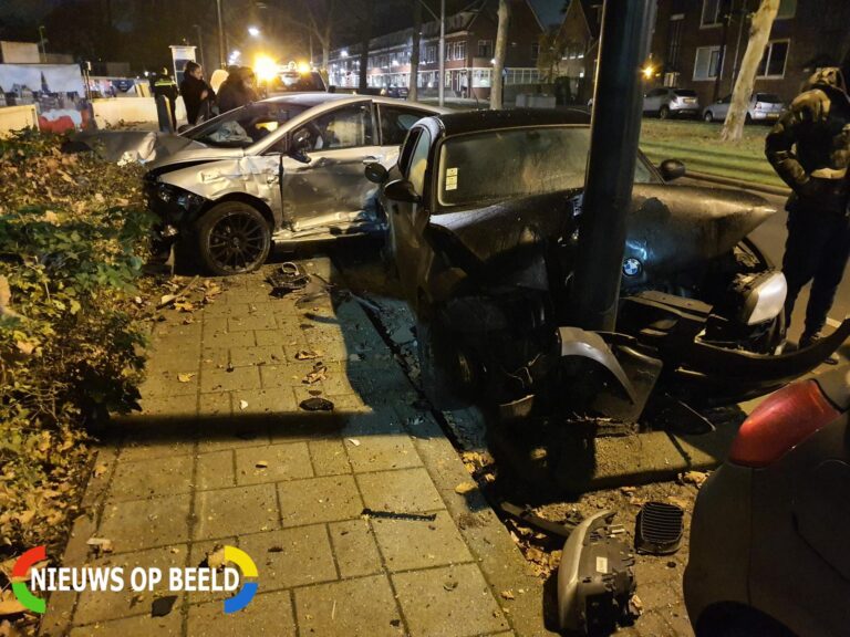 Bestuurder richt flinke ravage met auto Groene Hilledijk Rotterdam