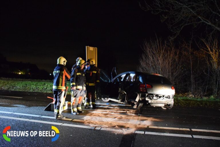 Flinke schade na aanrijding tegen boom Provincialeweg – N207 Boskoop