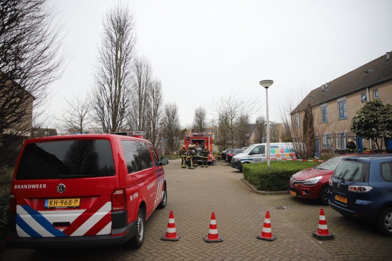 Gaslek bij graafwerkzaamheden in Waddinxveen