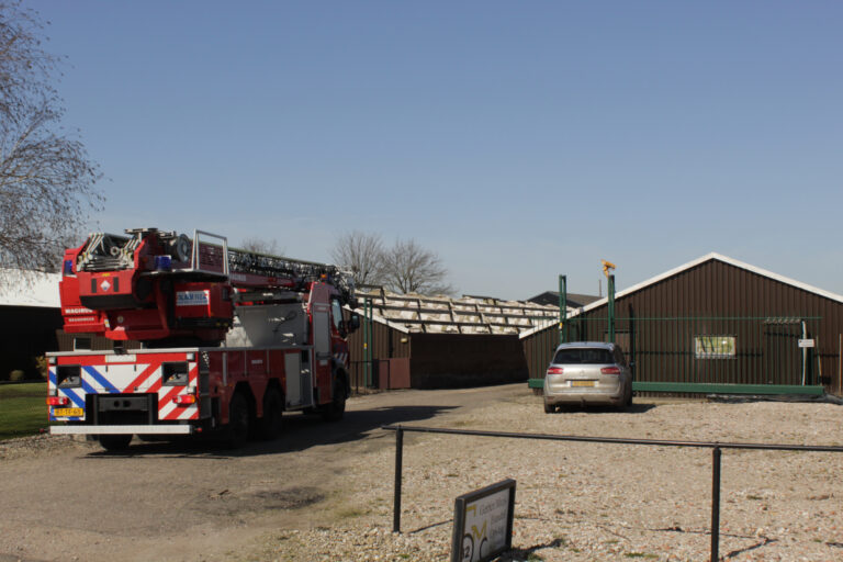 Stal vol rook na brand in ventilatiesysteem Hoenkoopse Buurtweg Haastrecht