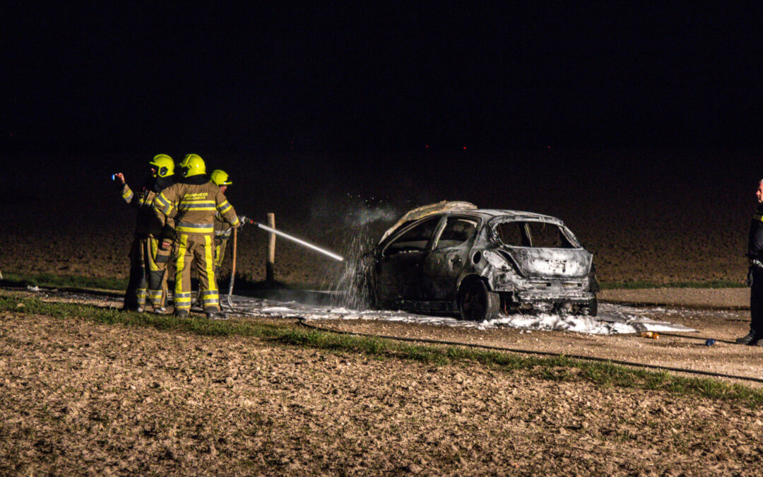 Auto gaat in vlammen op Eendenpoelweg Sittard