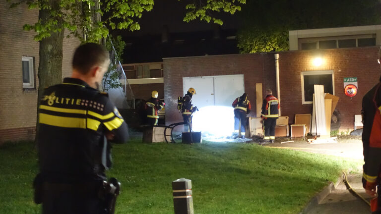 Opnieuw afvalbrand tegen gebouw Rode Kruis Koninginneweg Bodegraven