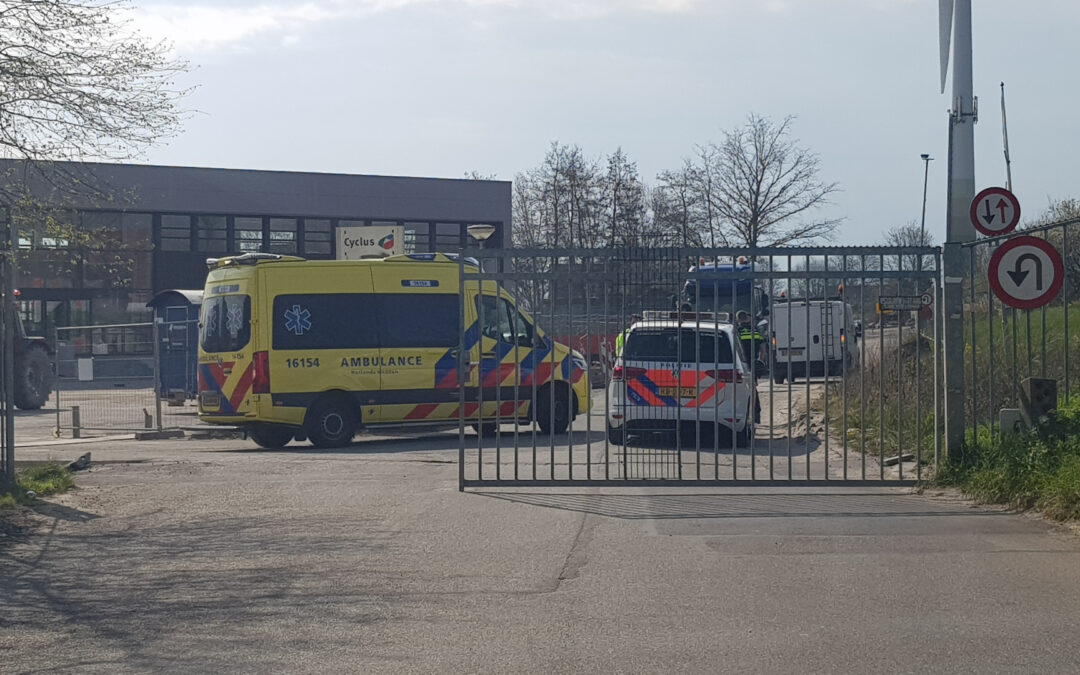 Persoon gewond op afvalbrengstation Goudkade Gouda