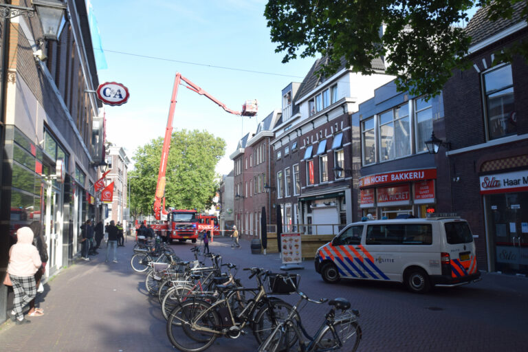 Brand op balkon geblust Lange Kerkstraat Schiedam