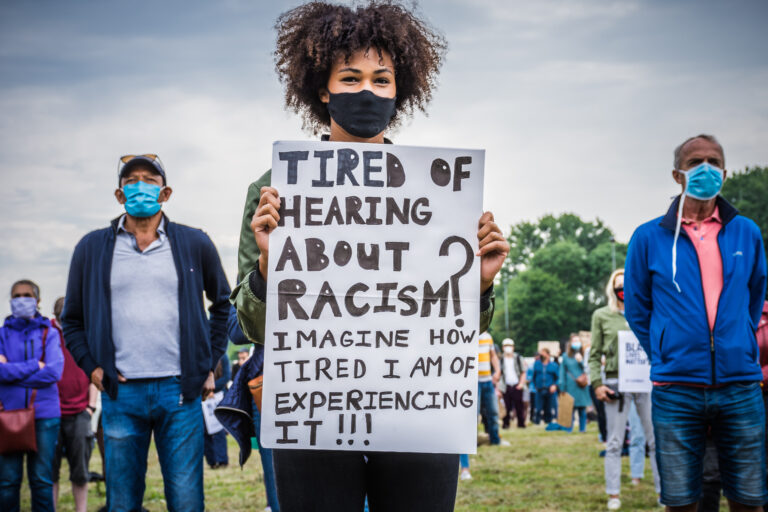 Vreedzaam protest tegen racisme in Leiden