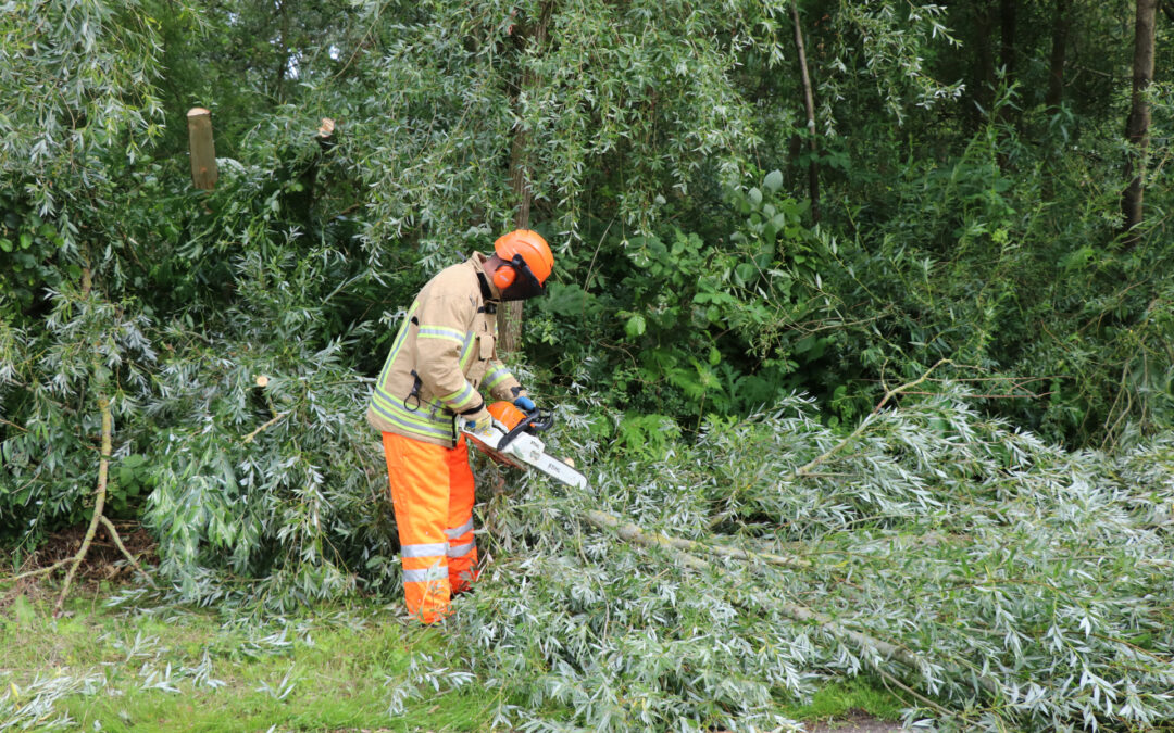Omgevallen boom versperd de weg ‘s-Gravenweg Capelle aan den IJssel