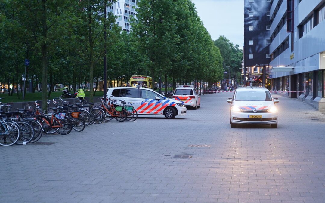 Man wil bemiddelen bij vechtpartij in Rotterdam en valt van hoogte