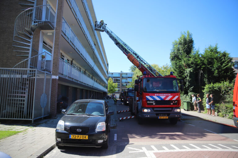 Brand op derde verdieping van flatgebouw Johannes Poststraat Gouda