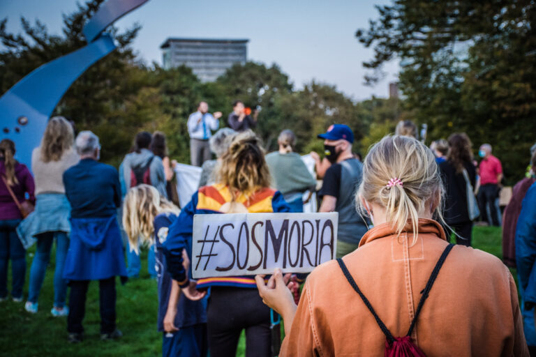 Demonstratie in Den Haag voor opvang van vluchtelingen op Lesbos