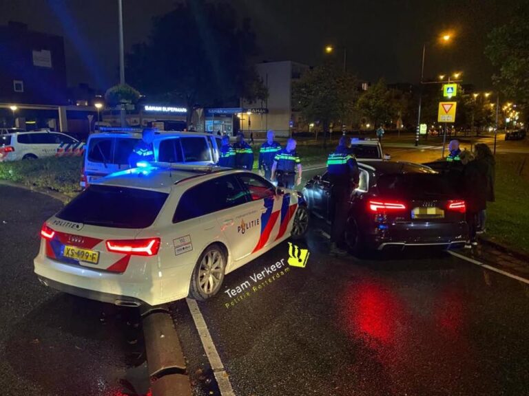 Politie houdt 20-jarige bestuurder aan na achtervolging op hoge snelheden door Rotterdam en Schiedam