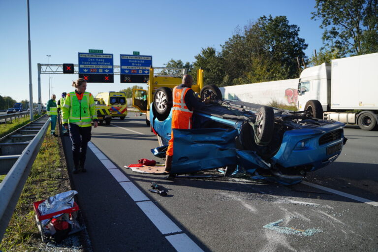 Snelweg A20 dicht richting Rotterdam na ernstig ongeval bij Capelle aan den IJssel