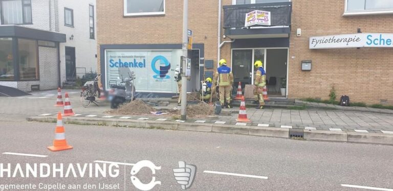 Gaslekkage na boren in gasleiding Bermweg Capelle aan den IJssel