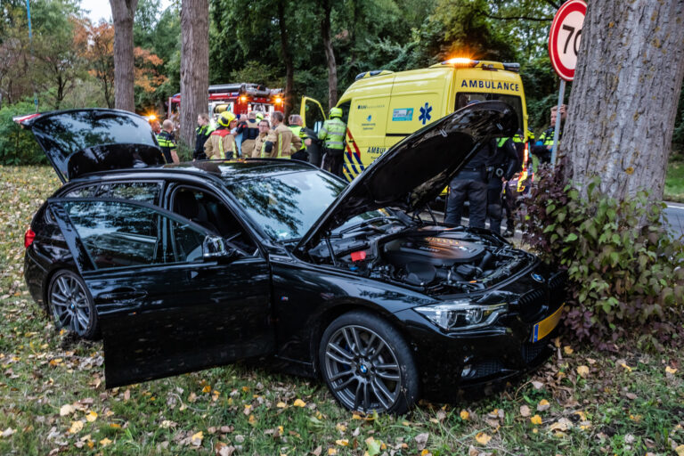 Auto komt tegen boom tot stilstand in Zoetermeer