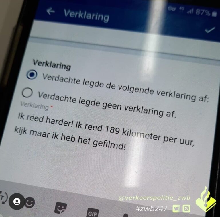 Hardrijder oneens met politie: “Ik reed harder!”