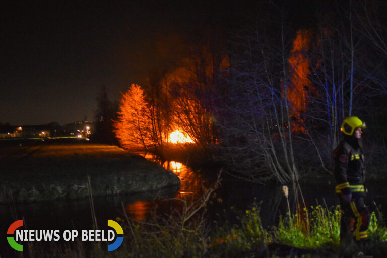 Schuurtje in brand Krilpad Krimpen aan de Lek