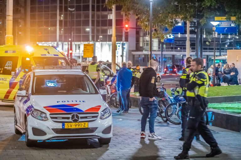 Drie gewonden na steekpartij Hofplein Rotterdam (video)