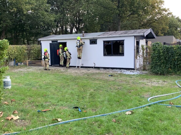 Brand in chalet Maasweg Oostvoorne