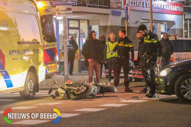 Motorrijder raakt gewond bij aanrijding Motorstraat Rotterdam
