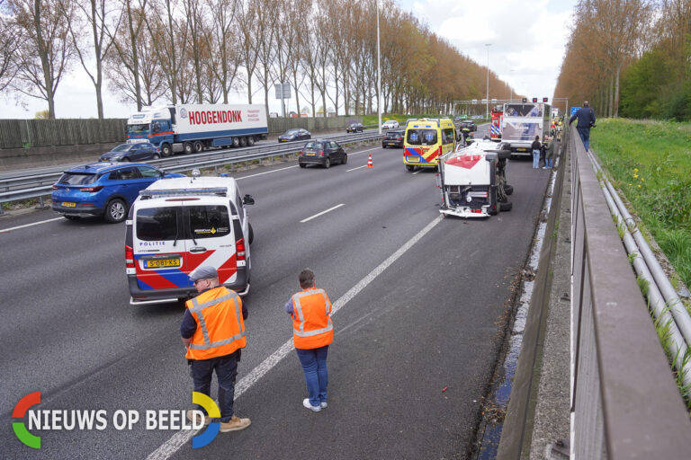 Forse file op A20 door ongeval ter hoogte van Nieuwerkerk aan den IJssel