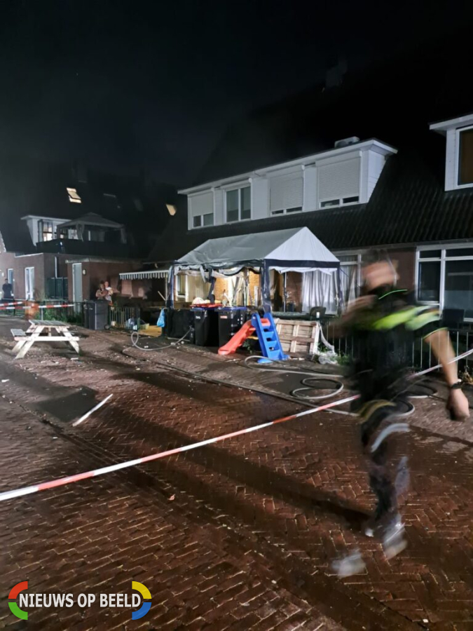 Ravage na explosie bij woning Fregatstraat Dordrecht