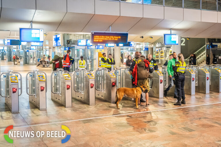 Man in been gebeten door loslopende herdershond in stationshal Rotterdam-Centraal