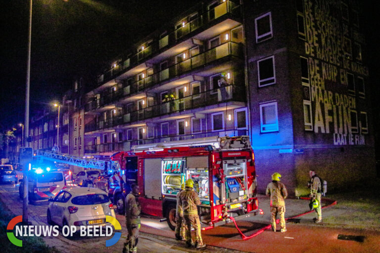 Elektrische fietsaccu vliegt in de fik in keuken van woning Brielselaan Rotterdam