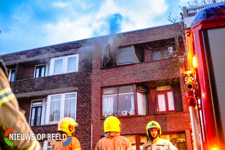 Brandweer redt twee katten bij woningbrand van Ruijsdaellaan Schiedam