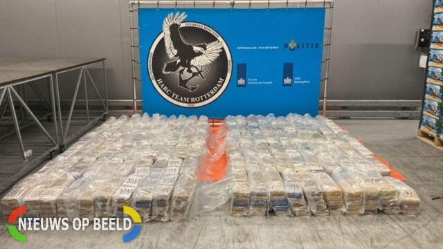 Cocaïne ter waarde van bijna 90 miljoen euro onderschept in Rotterdamse haven