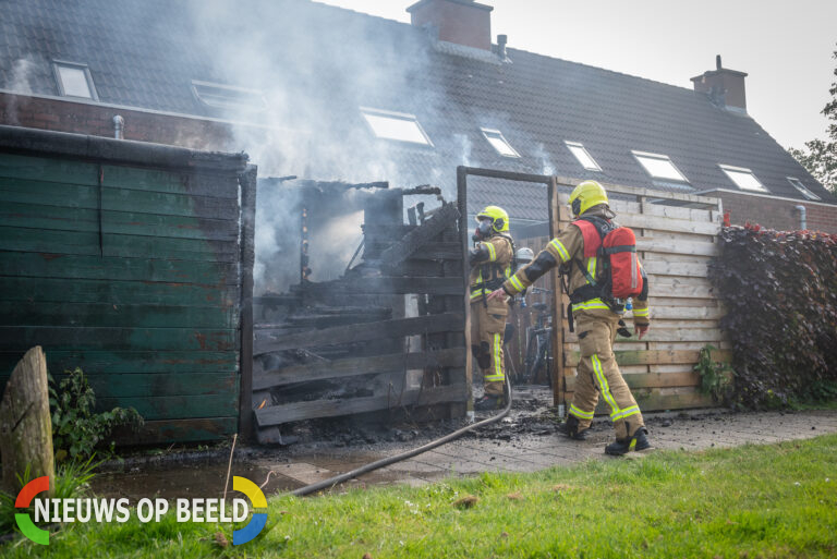 Uitslaande brand in schuur snel onder controle Engel de Merlestraat Heenvliet