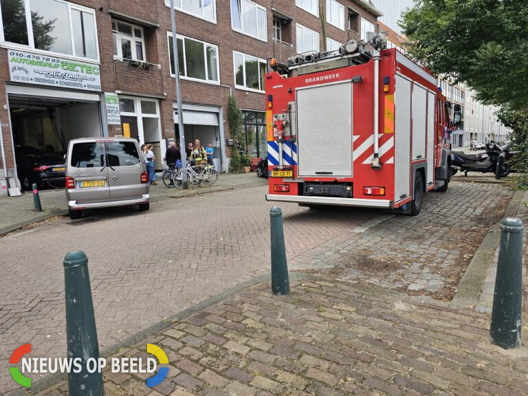 Koolmonoxidemelder gaat af in woning door uitlaatgassen uit garagebedrijf Coolhaven Rotterdam