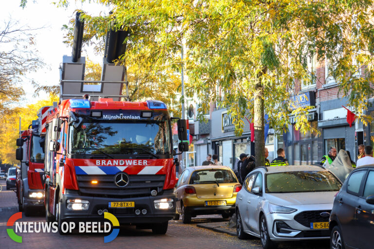 Schade na brand op balkon van woning Putsebocht Rotterdam