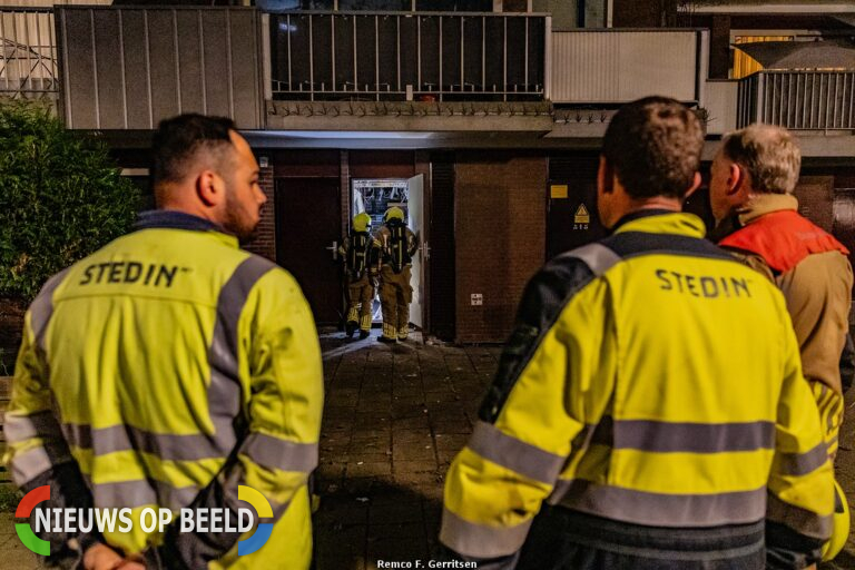 Gaslucht in appartementencomplex blijkt lekkende propaanfles, Lekkenburg (Gouda)