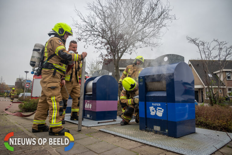 Kinderen zeggen sorry na brand in ondergrondse container Burg H van Geestlaan Zuidland