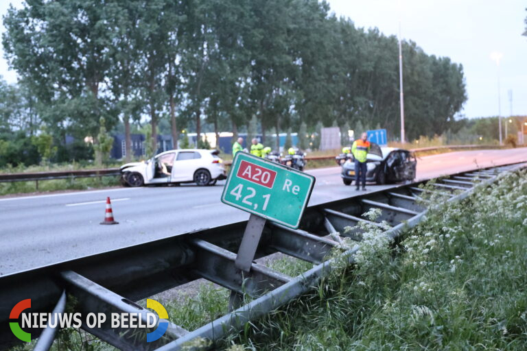 Zes gewonden bij bizar ongeluk A20, één zeer ernstig gewond