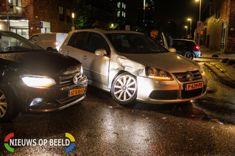 Dronken bestuurder wordt aangehouden na ongeluk Vuurplaat Rotterdam