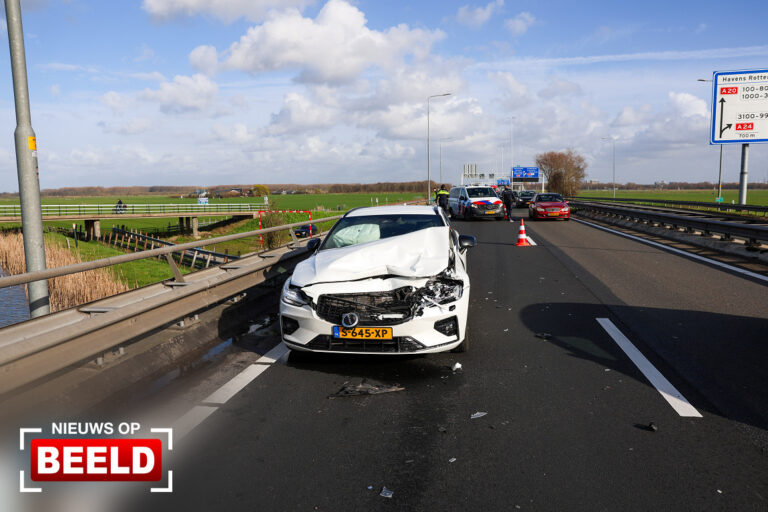 Opnieuw aanrijding op A20 afrit Maassluis