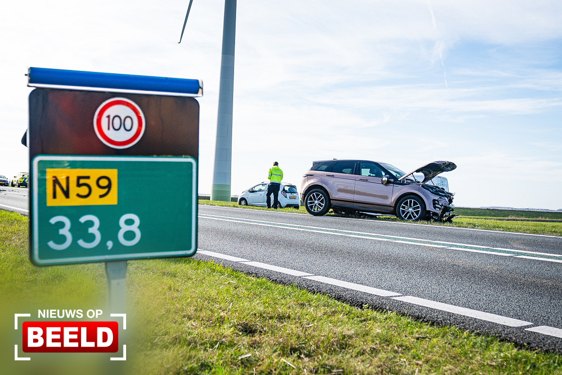 Twee gewonden en aanhouding bij frontale aanrijding N59 Nieuwe-Tonge.