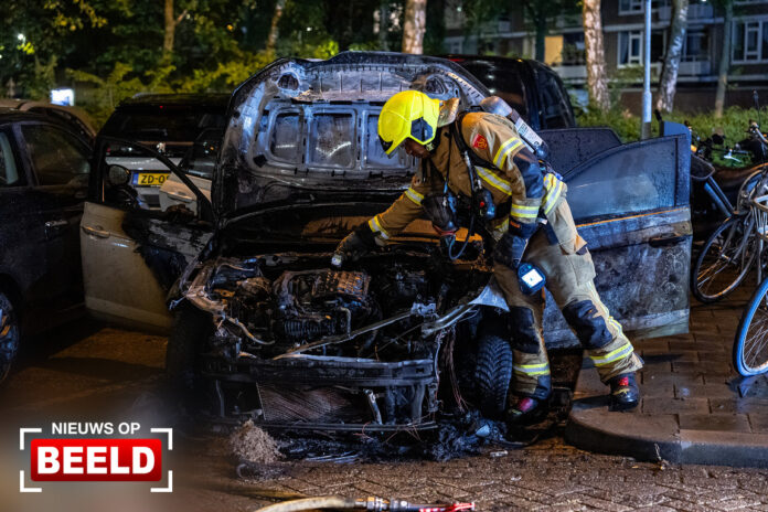 Tweede voertuigbrand in korte tijd Chopinplein Schiedam