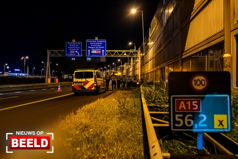 Bestuurster onder invloed aangehouden na aanrijding A15 Rhoon