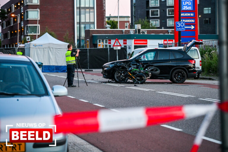 Motorrijder overleden bij aanrijding met auto Industriestraat Gouda