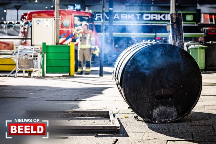 Brand in restaurant door barbecue 1e Middellandstraat Rotterdam